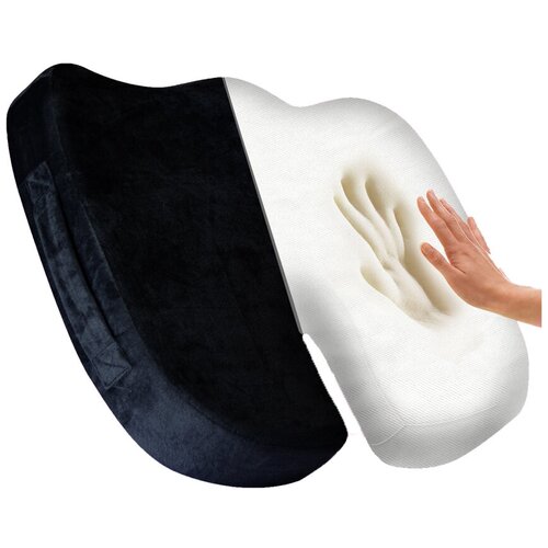 Ортопедическая подушка для сидения SAVE&SOFT 45x37 см, Для путешествий, на стул, в машину, для кресла, c эффектом памяти