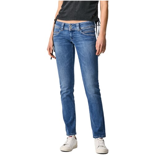 Джинсы женские, Pepe Jeans London, артикул: PL204175, цвет: (MG2), размер: 27/34 синего цвета