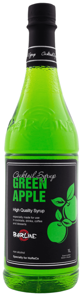 Сироп Barline Банан зеленый (Green Banana), 1 л, для кофе, чая, коктейлей и десертов, стеклянная бутылка с дозатором, Барлайн - фото №4