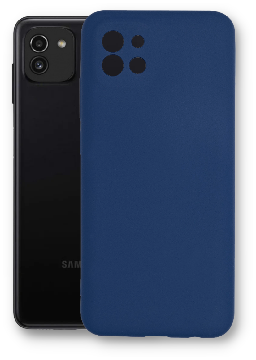 Чехол Silicone Cover №8 для Samsung Galaxy A03. Накладка / бампер с защитой камеры Самсунг А03