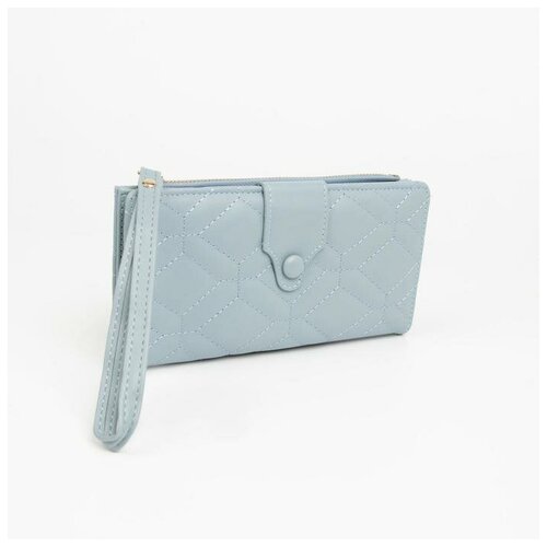 фото Кошелек на кнопке, с ручкой, цвет голубой noname