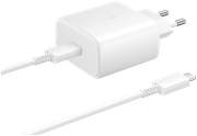 Сетевое зарядное устройство Samsung EP-TA845 + кабель USB Type-C, 5 Вт, RU, белый