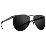 Титановые солнцезащитные очки GRESSO Rivoli - авиаторы / черные - изображение