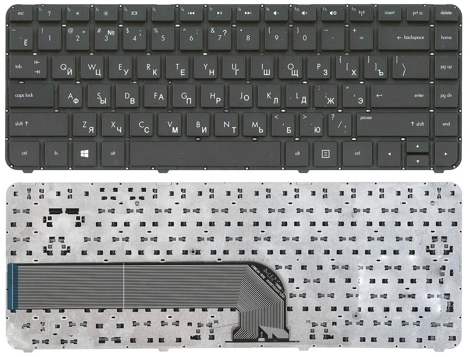 Клавиатура для ноутбука HP V131662AS2 русская черная без рамки 1120₽