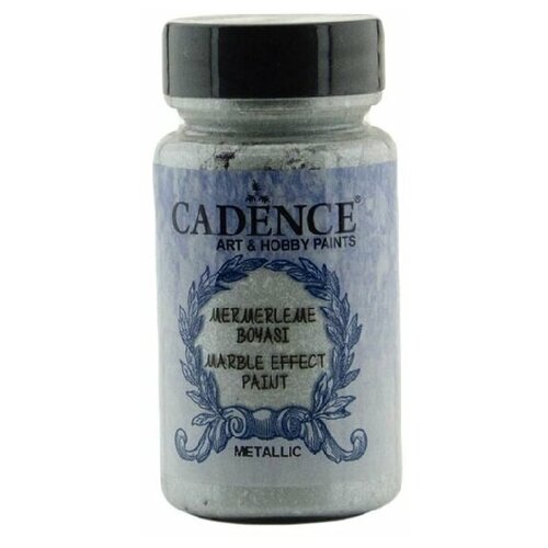 Акриловая краска Cadence Marble Effect Paint Metallic. Silver