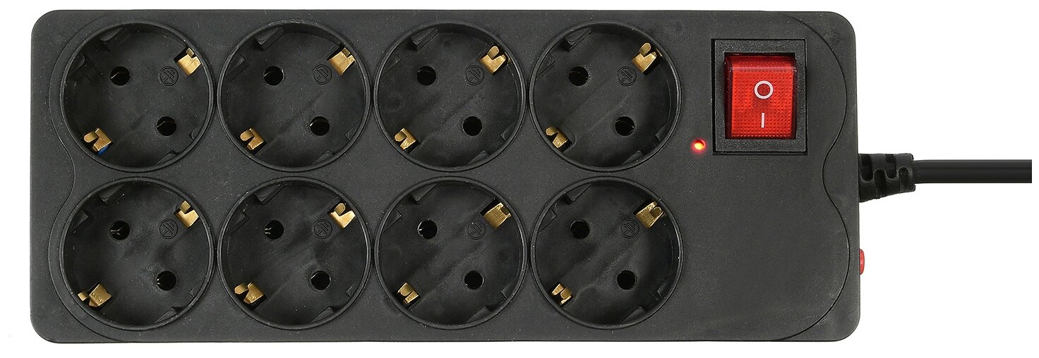 Buro Сетевой фильтр 8 розеток (800SH-3-B),3м, черный коробка 1180912 . - фотография № 3