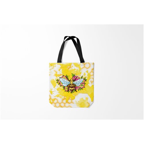 фото Сумка-шоппер / 40х40 см / насекомые / пчелы пчела burnettie