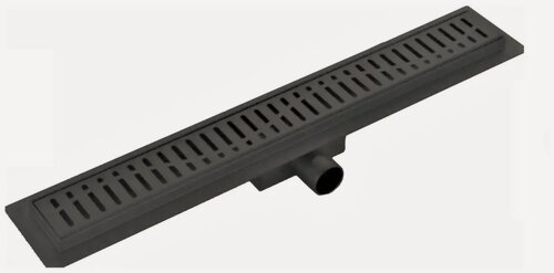 Изображение товара Трап (лоток) для душа с горизонтальным выпуском HAIBA 70*700, нержавеющая сталь, черный