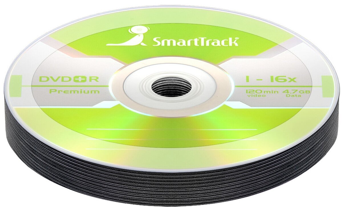 Диск DVD+R 4,7Gb 16x SmartTrack bulk, упаковка 10 шт.