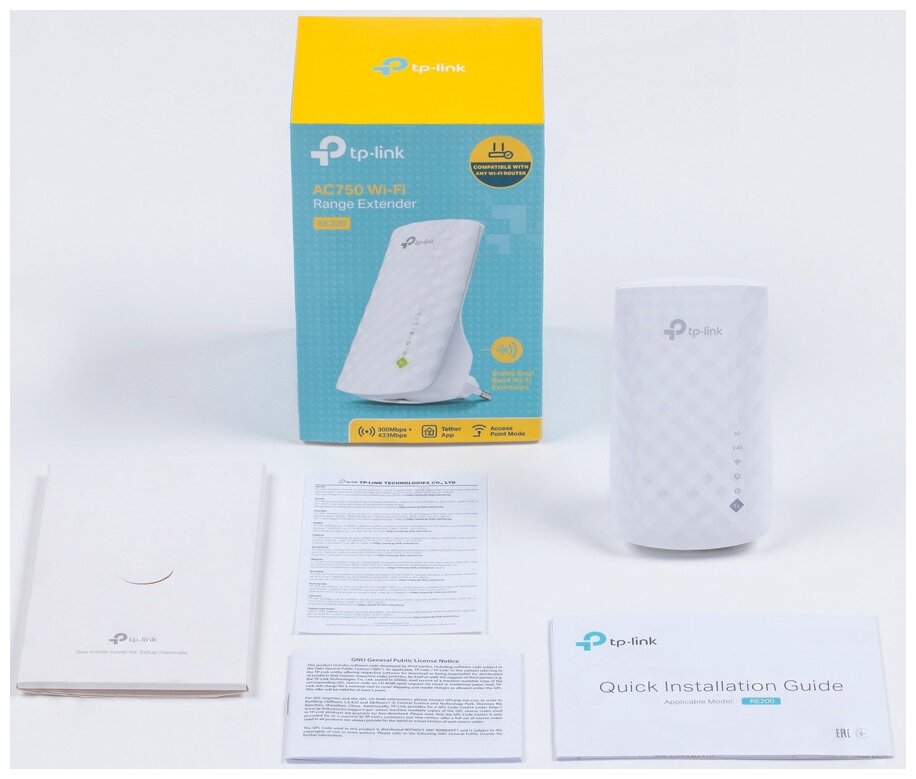 Wi-Fi усилитель сигнала TP-Link RE200 802.11ac Wi-Fi 5 белый - фотография № 5