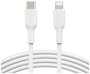 Кабель Belkin Кабель Belkin Lightning/USB-C, 1м, пластик, белый