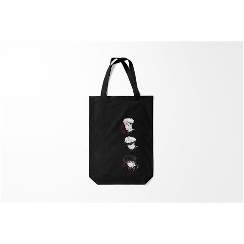 фото Сумка-шоппер / 31х42 см / аниме / магическая битва jujutsu kaisen три головы burnettie