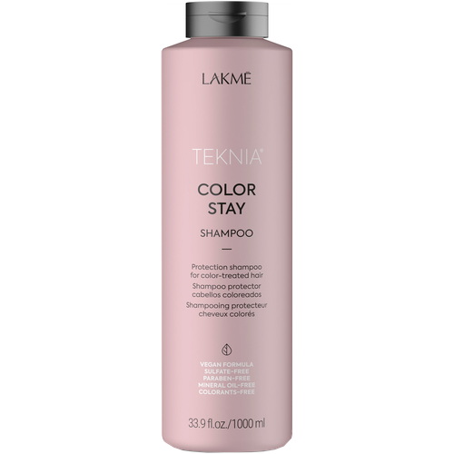 Lakme шампунь Teknia Color Stay для защиты цвета окрашенных волос, 1000 мл шампунь для окрашенных волос lakme teknia color stay shampoo бессульфатный 1000 мл