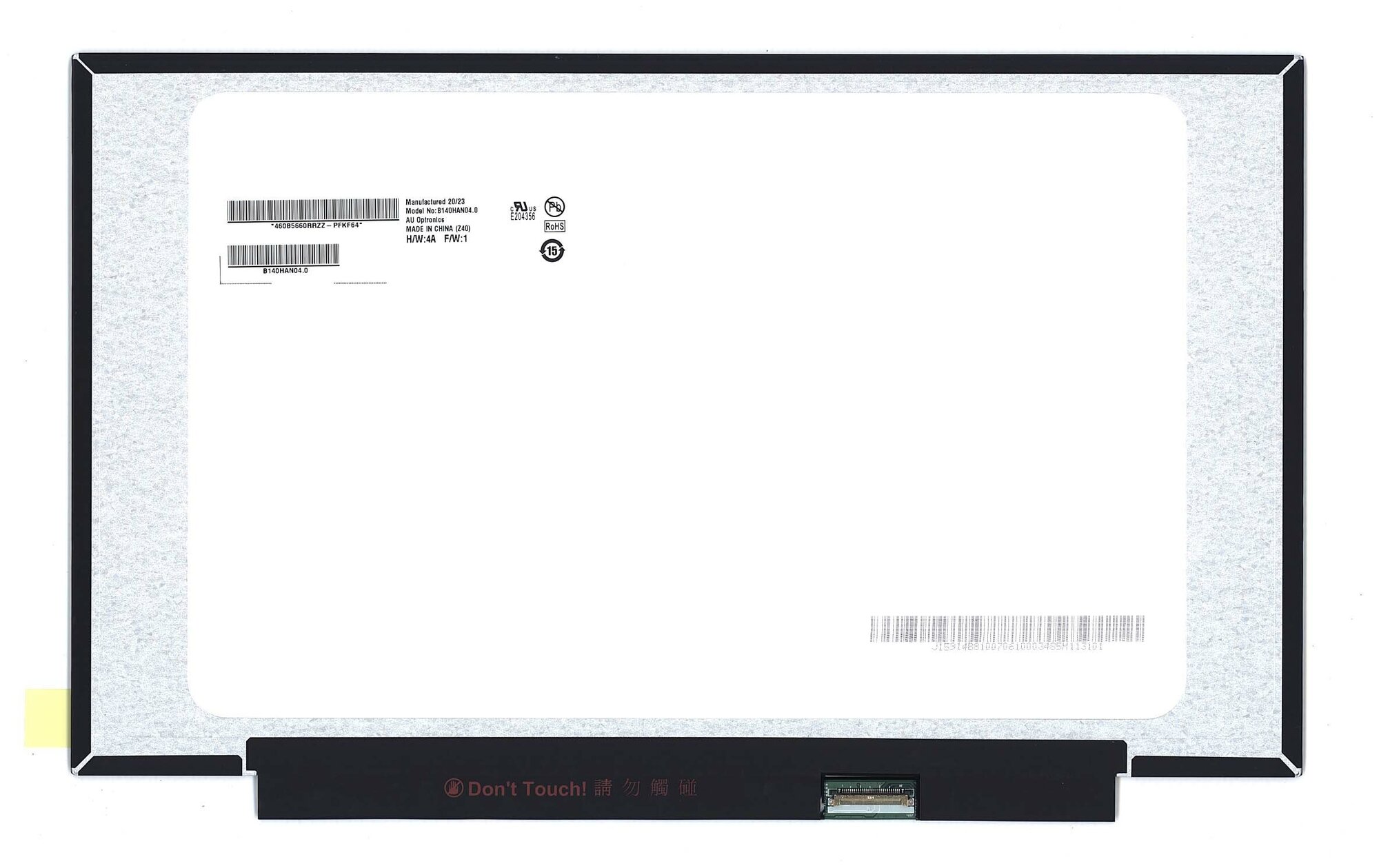 Матрица (экран) для ноутбука B140HAN04.0 14" 1920x1080 30pin Slim (тонкая) светодиодная (LED) матовая