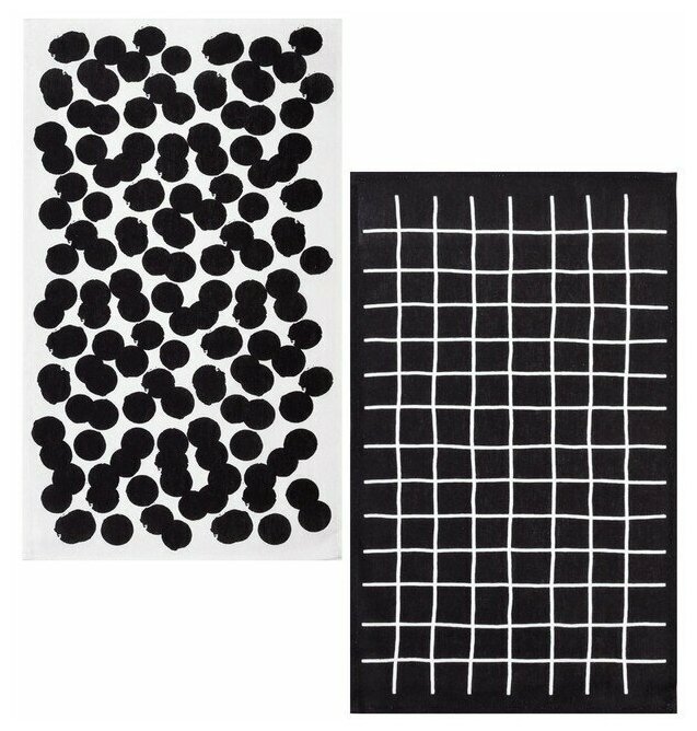 фото Доляна Набор полотенец кух. "Доляна" Геометрия 35х60см-2шт, 100% хл