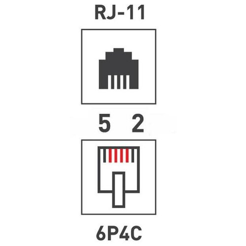 Джек телефонный Rexant штекер RJ-11 (6P4C), под обжим 1 шт. {05-1012}