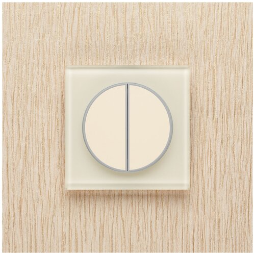 Радиопульт двухканальный клавишный TAKTO, белый жемчуг