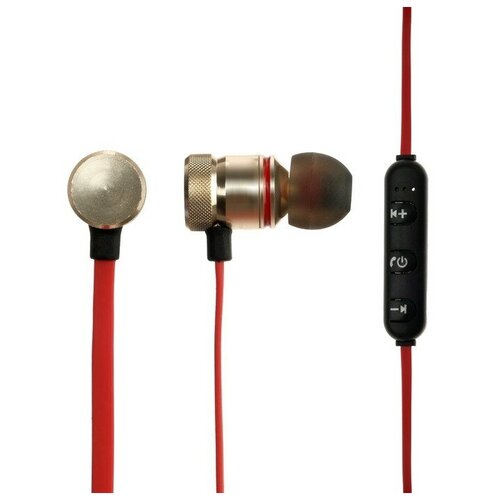 Наушники беспроводные LuazON VBT 130 вакуумные BT 41 80 мАч магнитные черно-красные 114900₽