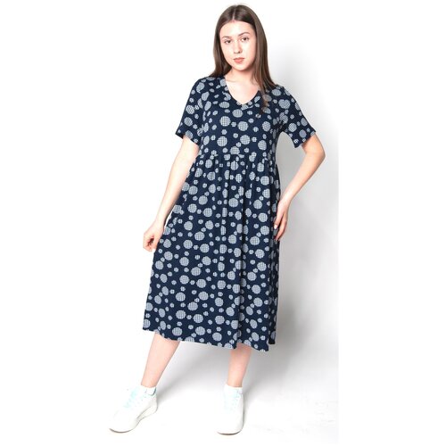 фото Платье instance темно-синее горох (вискоза) м-0215тс_48