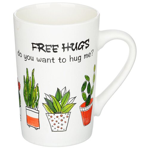 Кружка 370 мл, MILLIMI Кактусы, керамика