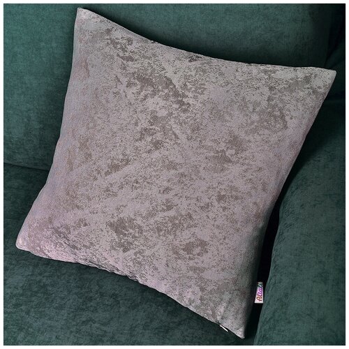 Наволочка чехол для подушки декоративной/ 43*43 см/ жаккард/ для зала, гостиной, спальни, кухни/ Розовый флюид /Altali