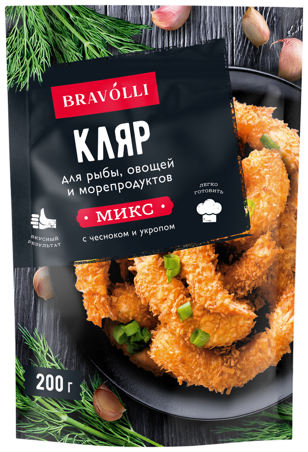 Кляр для рыбы, морепродуктов и овощей Bravolli! 200г - фотография № 5