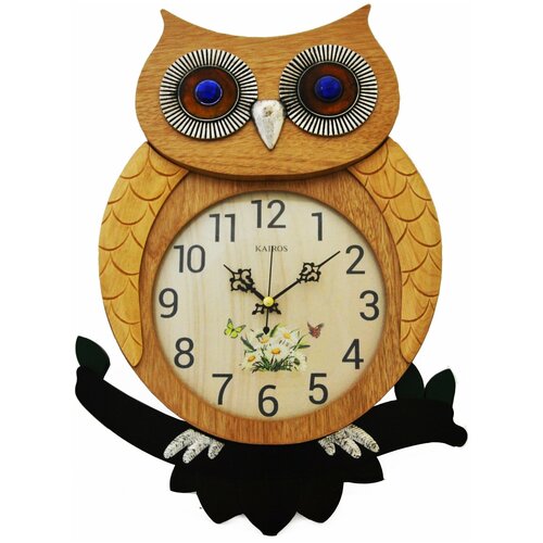 KAIROS KA005 настенные часы из дерева в виде совы