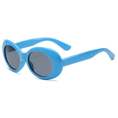 фото Солнцезащитные очки s00023, круглые, оправа: пластик, с защитой от уф, поляризационные, зеркальные, голубой banttax