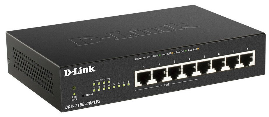 Коммутатор D-link EasySmart DGS-1100-08PLV2A1A