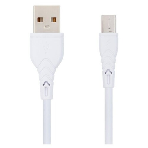 Кабель USB microUSB (1м) VIXION (J7m) длинный коннектор (белый)