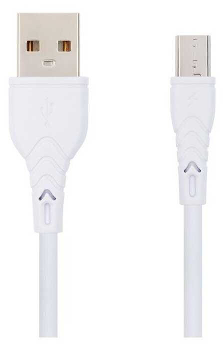 Кабель USB microUSB (1м) VIXION (J7m) длинный коннектор (белый)