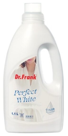 Гель для стирки Dr.frank Perfect White для белого белья, 1.1 л 20 стирок