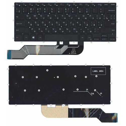 Клавиатура для ноутбука Dell Inspiron 13-5368 черная без рамки 82000₽
