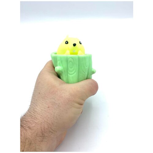 фото Фуфлик игрушка-антистресс / белка фуфлик/суслик в дупле желто-зеленый китай