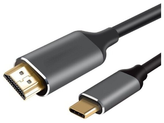 Кабель-адаптер Vcom USB 3.1 Type-Cm - HDMI A(m) 4K@60Hz, 1.8m, Aluminium Shell, (CU423MC-1.8M)