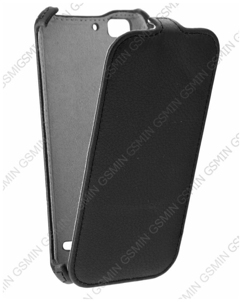 Кожаный чехол для ZTE Blade S6 Gecko Case (Черный)