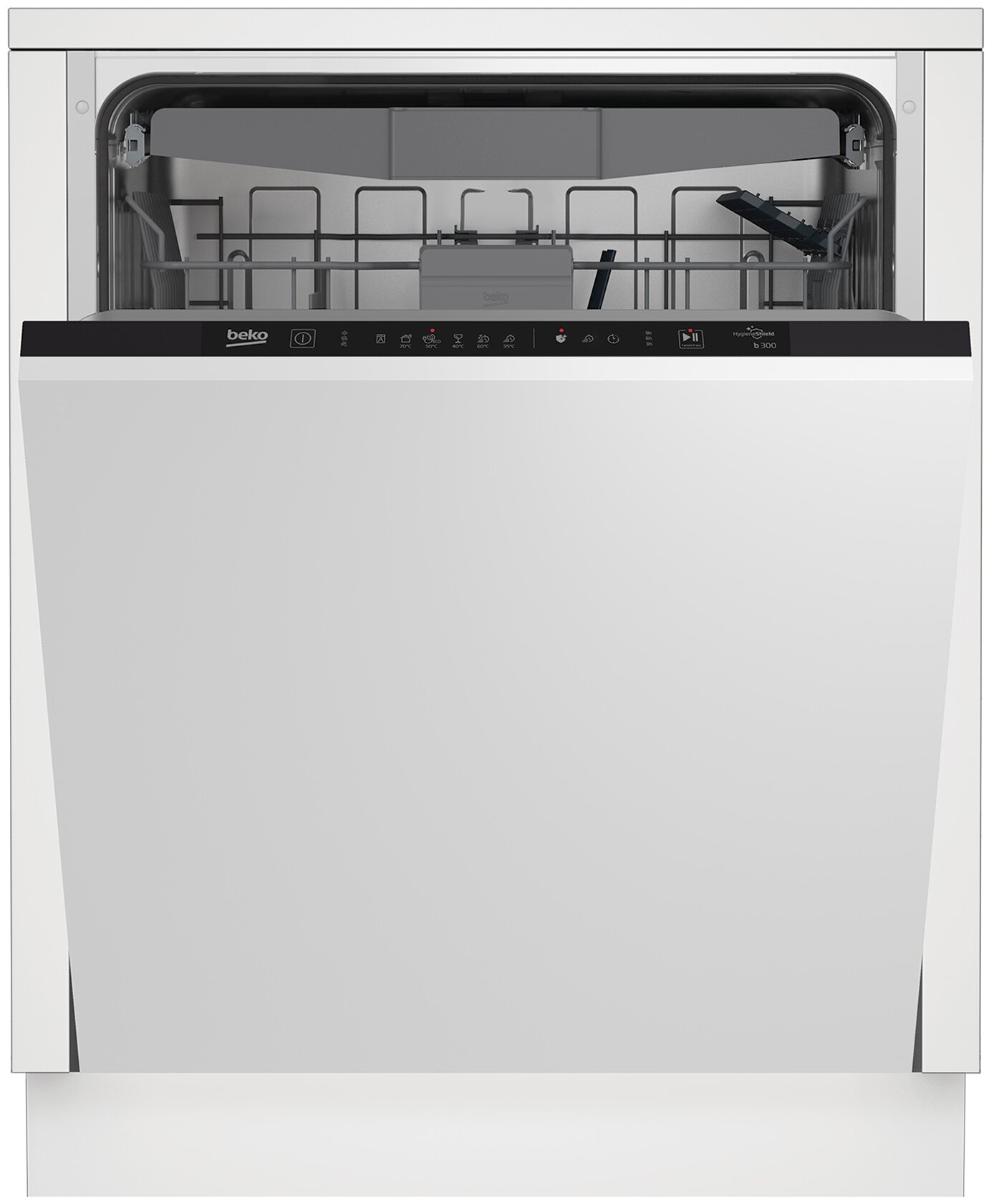 Встраиваемая посудомоечная машина Beko BDIN16520, полноразмерная, ширина 59.8см, полновстраиваемая, загрузка 15 комплектов