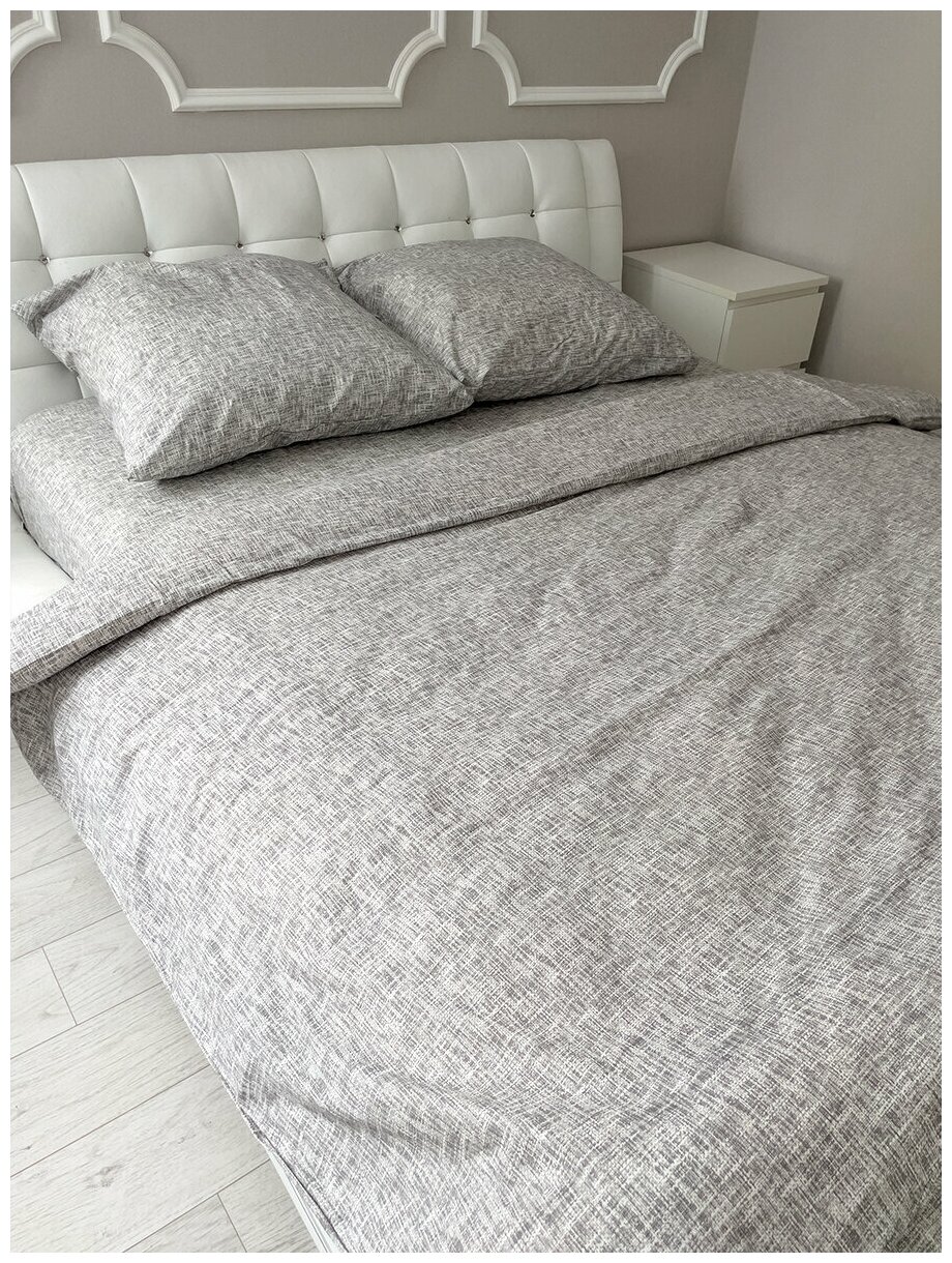 Комплект постельного белья 2-спальный Galtex Комфорт Натурель светло-серый - фотография № 2
