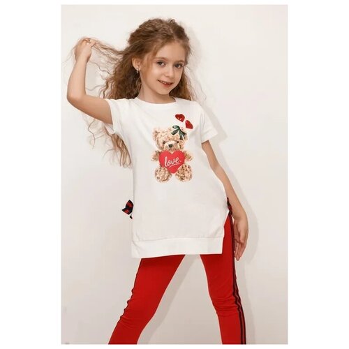 Футболка COLABEAR, Размер 98 см, Белый, 683185