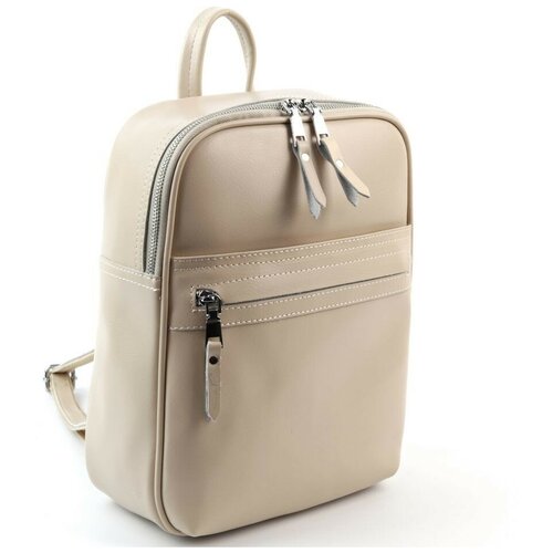 фото Женский кожаный рюкзак 8631-220 беж априкот piove