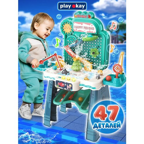 фото Play okay игровой набор рыбалка детская развивающая с удочкой рыбками