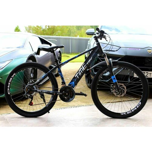 фото Велосипед горный подростковый richiesto тt101/21s 24" , черно-синий