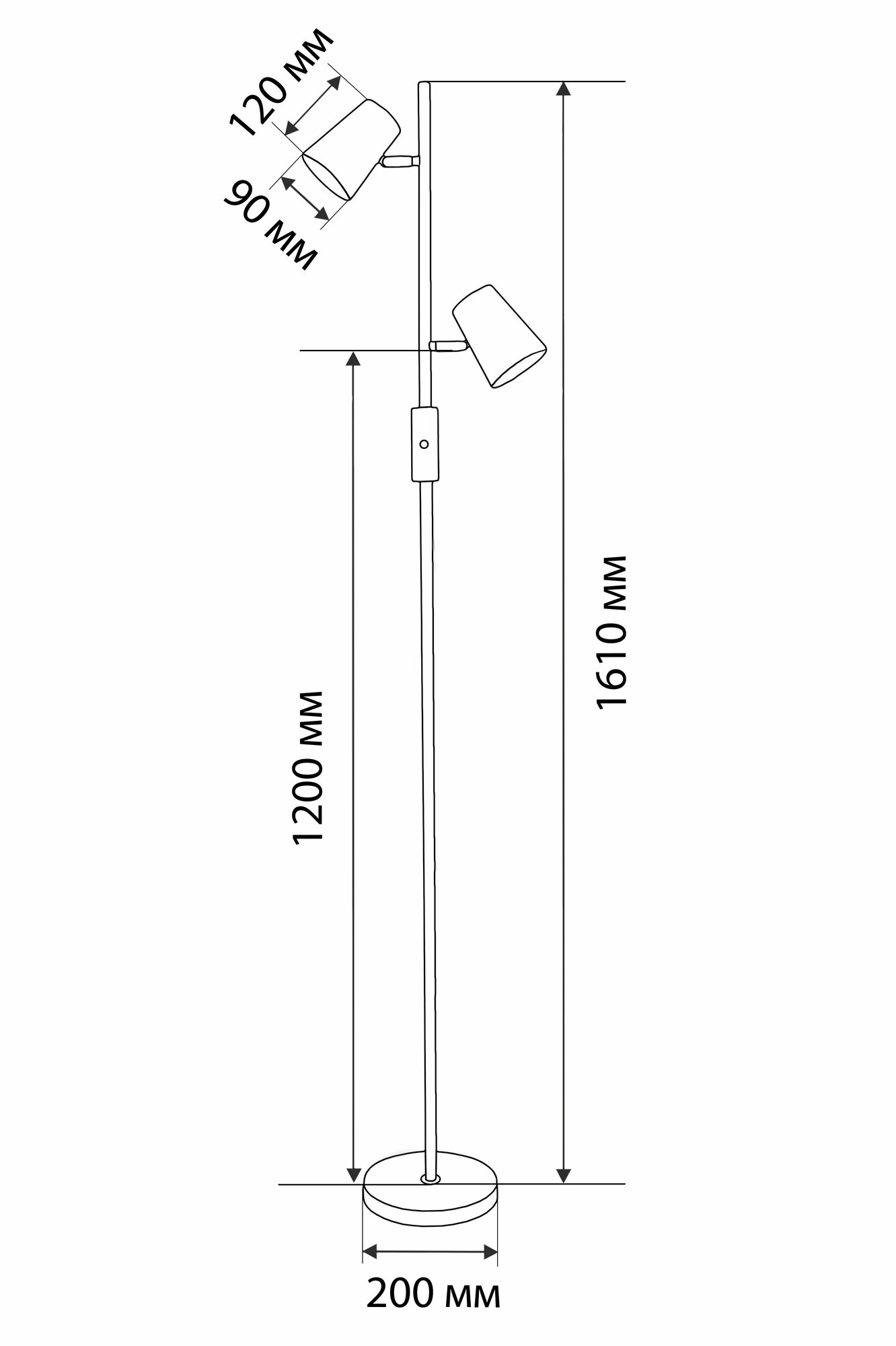 Напольный светодиодный светильник торшер LED Ultra LIGHT MT625, белый