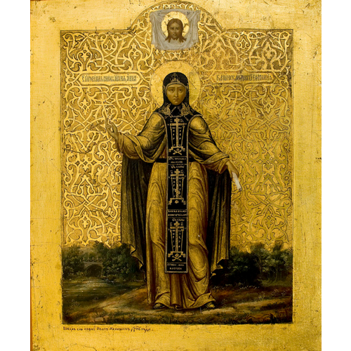 Икона святая Анна Кашинская на дереве на левкасе 40 см