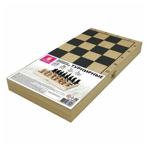 Шахматы турнирные, деревянные, большая доска 40х40 см, золотая сказка, 664670