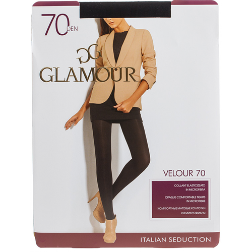 колготки glamour 70 den размер 3 черный Колготки Glamour Velour, 70 den, размер 3, черный