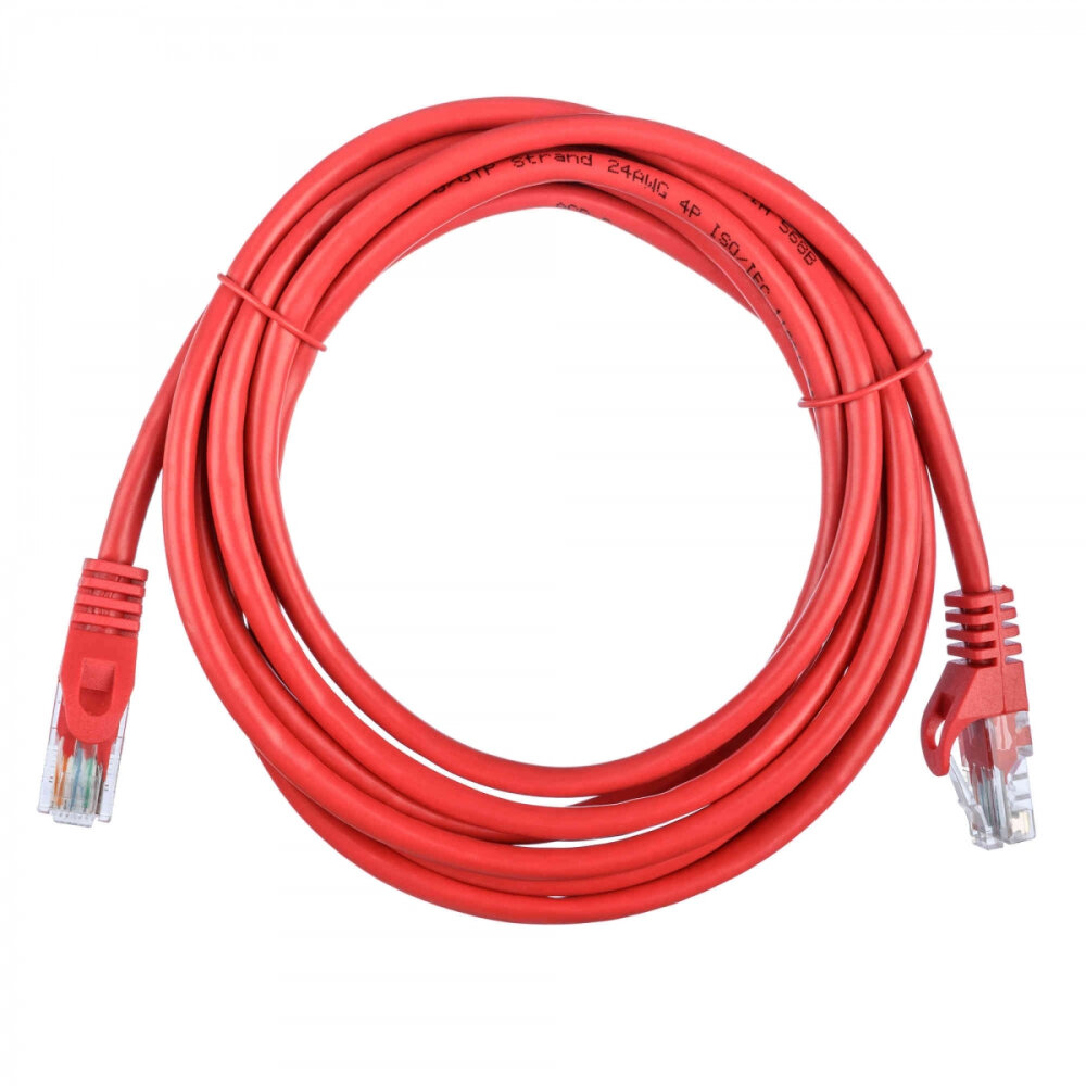 фото Патч-корд ACD-LPU5E-30R Cat5e UTP 24AWG 4Pair, 7/0.18мм CCA Красный, 3.0м (741586)