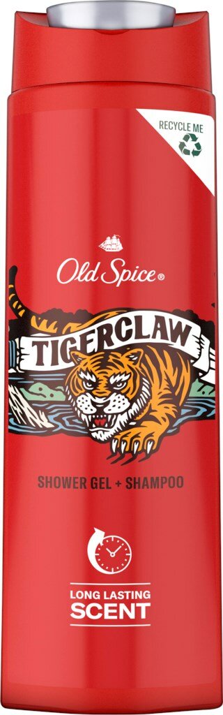 Old Spice Гель для душа + шампунь OLD SPICE "Tigerclaw", 400 мл