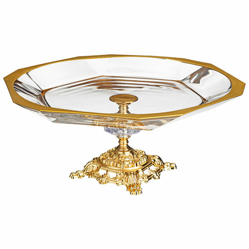 Блюдо на ножке DECORES 30см, стекло, стекло (197-1024)