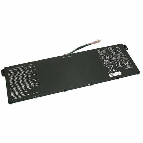 Аккумуляторная батарея для ноутбука Acer Aspire Swift 3 SF3 (AC14B7K) 15.28V 3320mAh черная разъем зарядки для ноутбука acer swift 3 sf314 swift 3 sf314 51 swift 3 sf314 52 и др